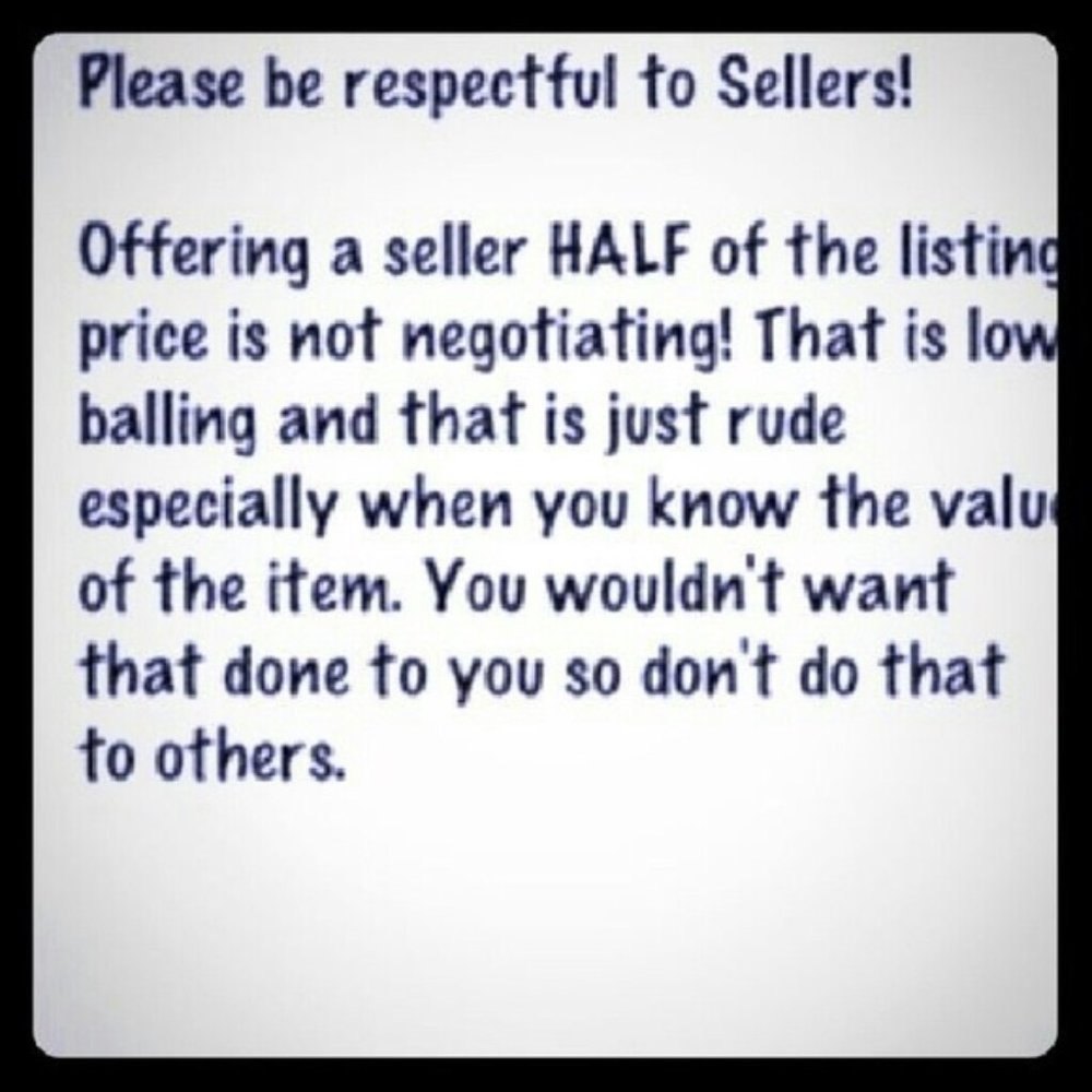 No half price offers accepted